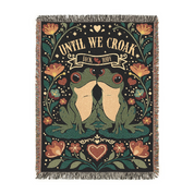 Personalized Couple Until We Croak Woven Blanket
