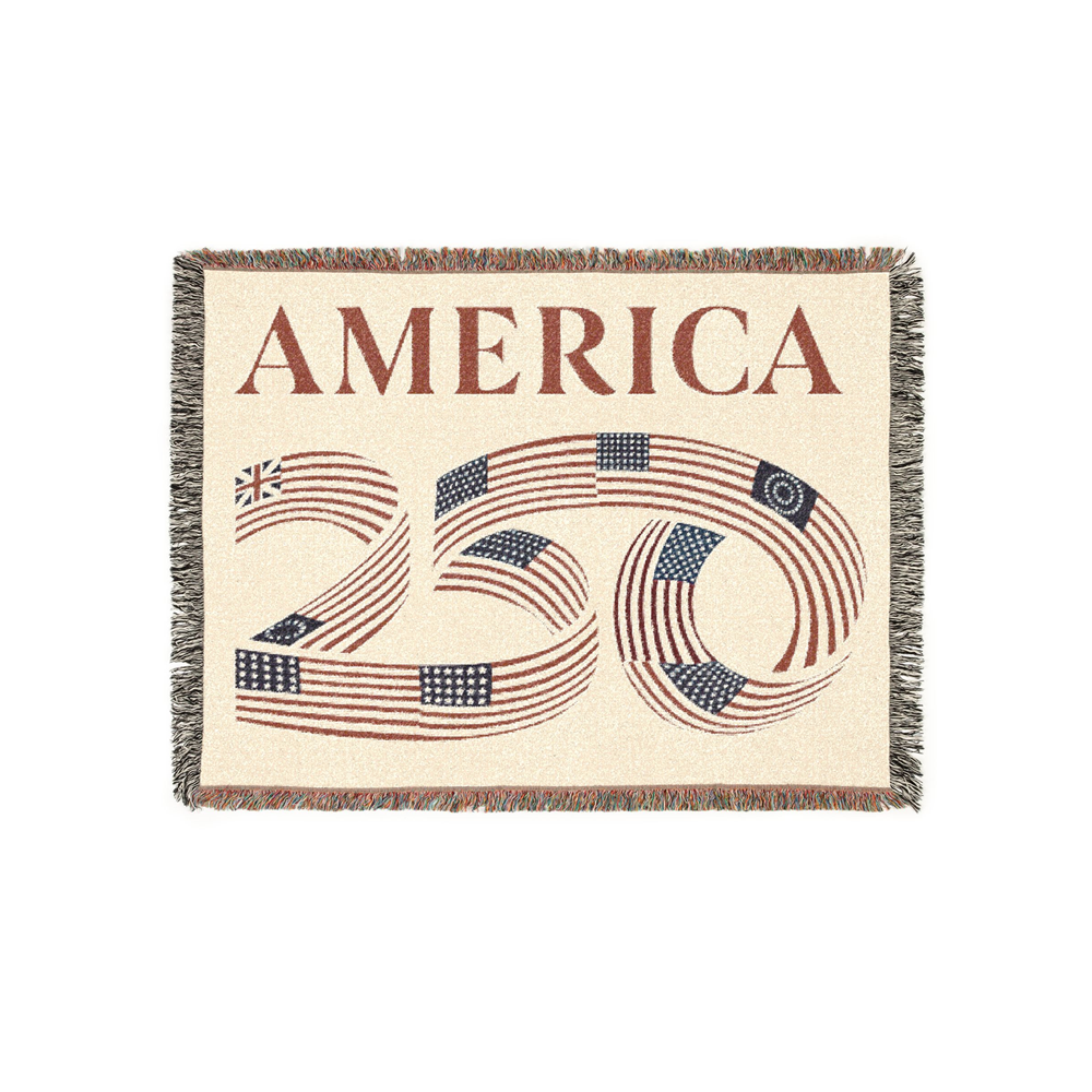 America 250th Anniversary Patriotic Woven Blanket