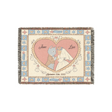 Custom Love-Story Woven Blanket: Cat Edition