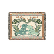 Personalized Iguana Couple Bond Woven Blanket