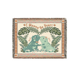 Personalized Iguana Couple Bond Woven Blanket