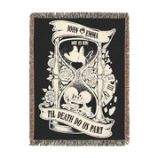 Personalized Timeless Love Hourglass Couple Woven Blanket
