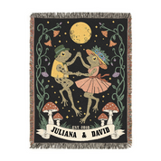 Personally Woven Blanket Dancing Frogs at Midnight