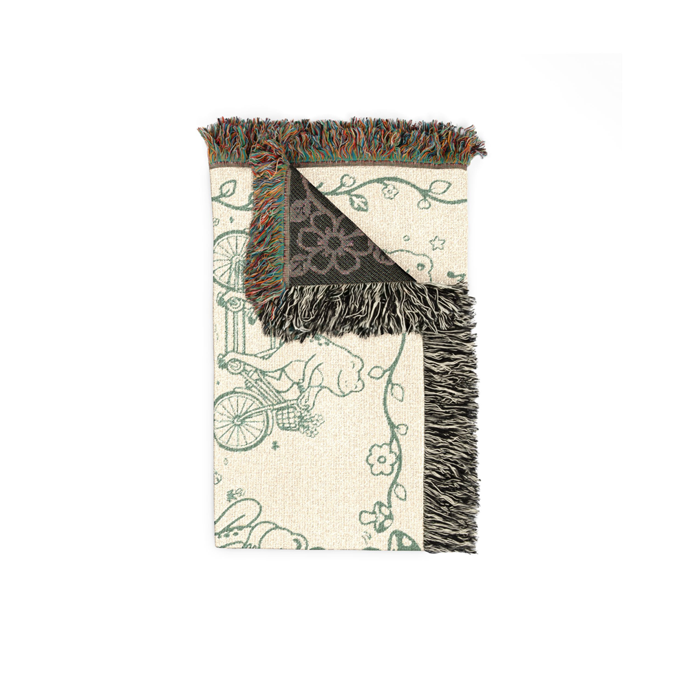 Personalized Couple Frog Hobbies Woven Blanket