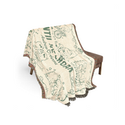 Personalized Couple Frog Hobbies Woven Blanket