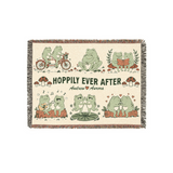 Personalized Couple Frog Together 2 Woven Blanket
