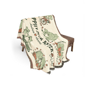 Personalized Couple Frog Together 2 Woven Blanket