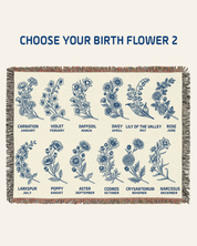Personalized When My Arms Can’t Reach You Prayer Birth Flower Woven Blanket