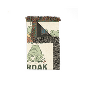 Personalized Couple Frog Hoppily 2 Woven Blanket