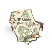 Personalized Couple Frog Hoppily 2 Woven Blanket