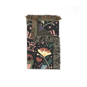 Personalized Couple Frog Croak Art Woven Blanket