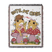 Personalized Couple Frog & Toad Croak Woven Blanket
