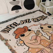 Personalized Couple Frog & Toad Croak Woven Blanket