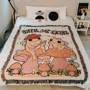 Personalized Couple Frog & Toad Croak Woven Blanket