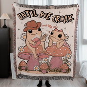 Personalized Couple Frog & Toad Croak Woven Blanket