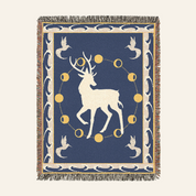 The Miraculous White Stag Woven Blanket