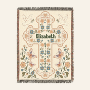 Personalized Baptized Baby Woven Blanket