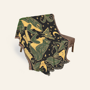 Personalized Couple Mystic Frog Woven Blanket
