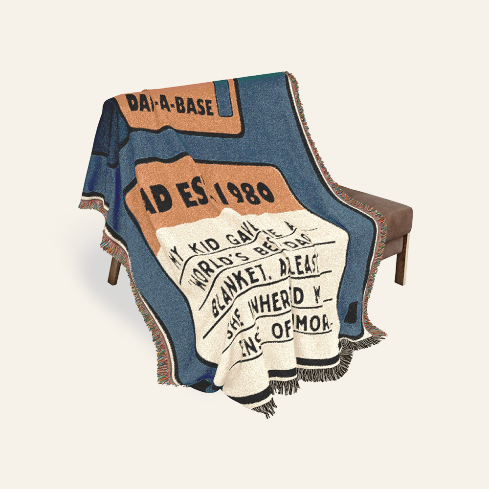 Personalized Dad Jokes Woven Blanket