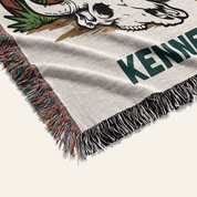 Personalized Couple Cowboy Frog Singing Woven Blanket