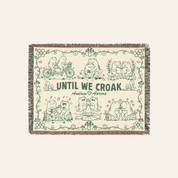 Personalized Couple Frog Hobbies Woven Blanket