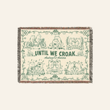 Personalized Couple Gift Frog Hobbies Line Art Woven Blanket