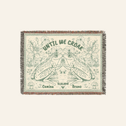 Personalized Couple Frog Art Woven Blanket