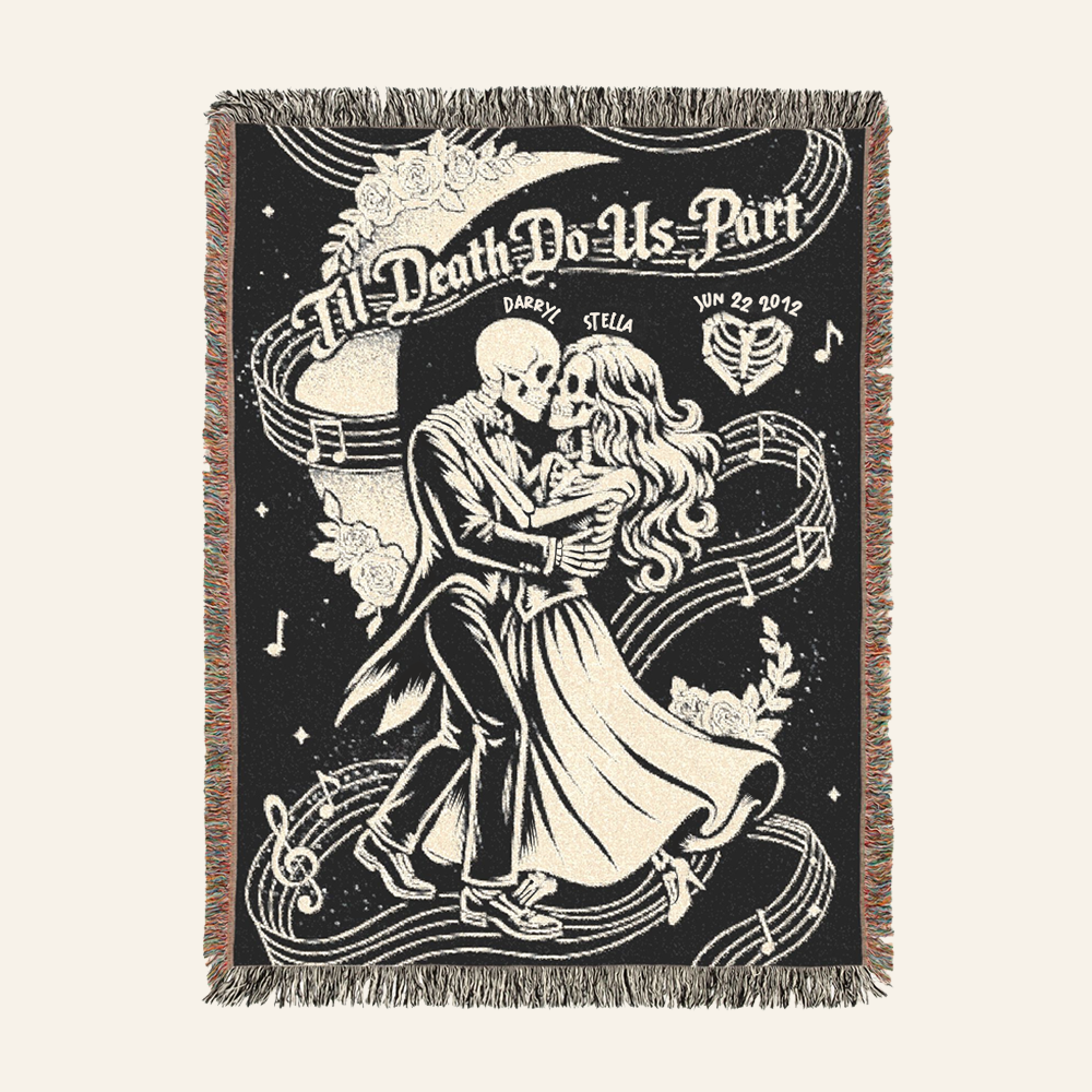 Personalized Couple First Dance Woven Blanket