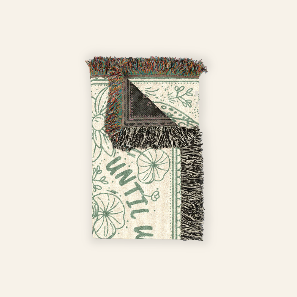 Personalized Couple Frog Art Woven Blanket