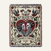 Personalized Gothic Couple Woven Blanket