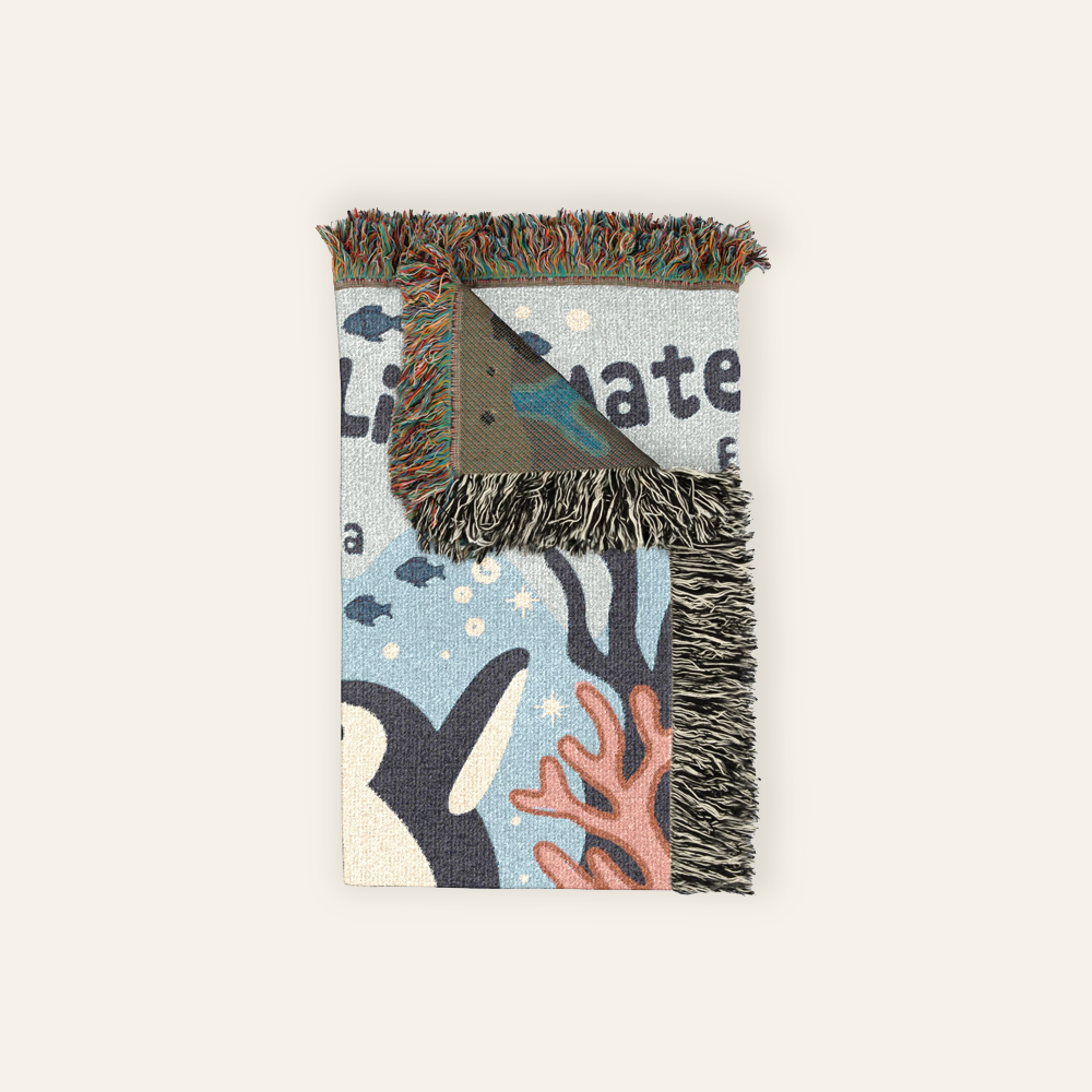 Mate For Life Penguin Wedding & Anniversary Blanket