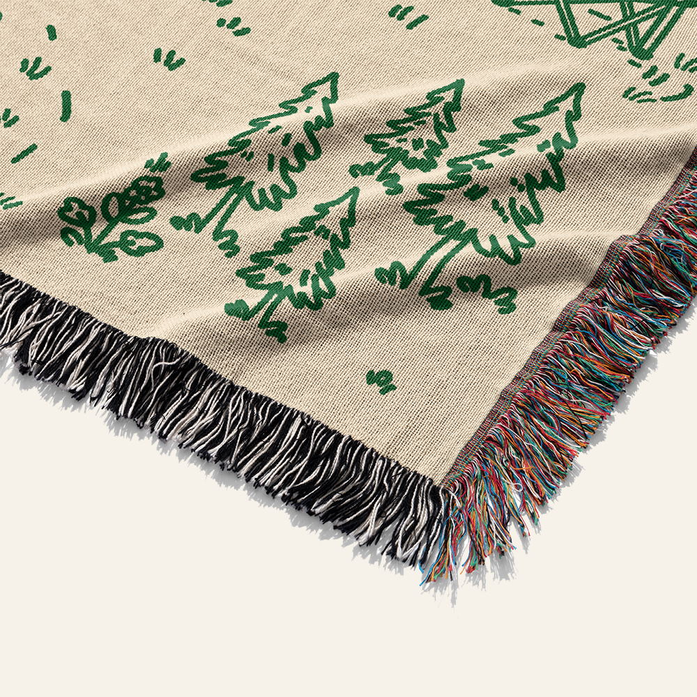 Personalized Adventure Lake Couple Woven Blanket