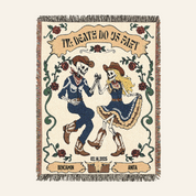 Personalized Skeleton Honky Tonky Couple Woven Blanket