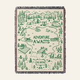 Personalized Lakeside Adventure Woven Blanket Family Gift – Adventure Awaits