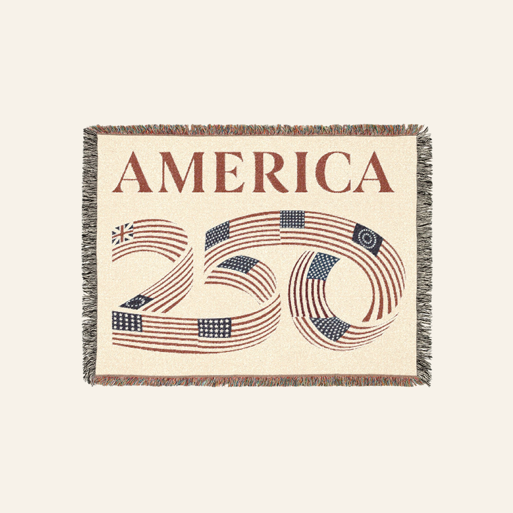 America 250th Anniversary Patriotic Woven Blanket