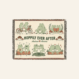 Personalized Frog Life Together Woven Blanket Gift