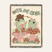Personalized Couple Frog Croak Woven Blanket