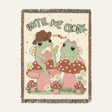 Personalized Couple Gift Adorable Frog Woven Blanket