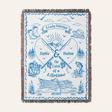 Personalized Catch of a Lifetime Fishing Woven Blanket Gift for Couples