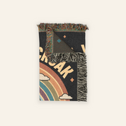 Personalized Couple Frog Retro Woven Blanket