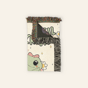 Personalized Couple Frog Croak Woven Blanket