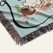Personalized Goose Daily Couple Woven Blanket