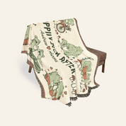 Personalized Couple Frog Together 2 Woven Blanket