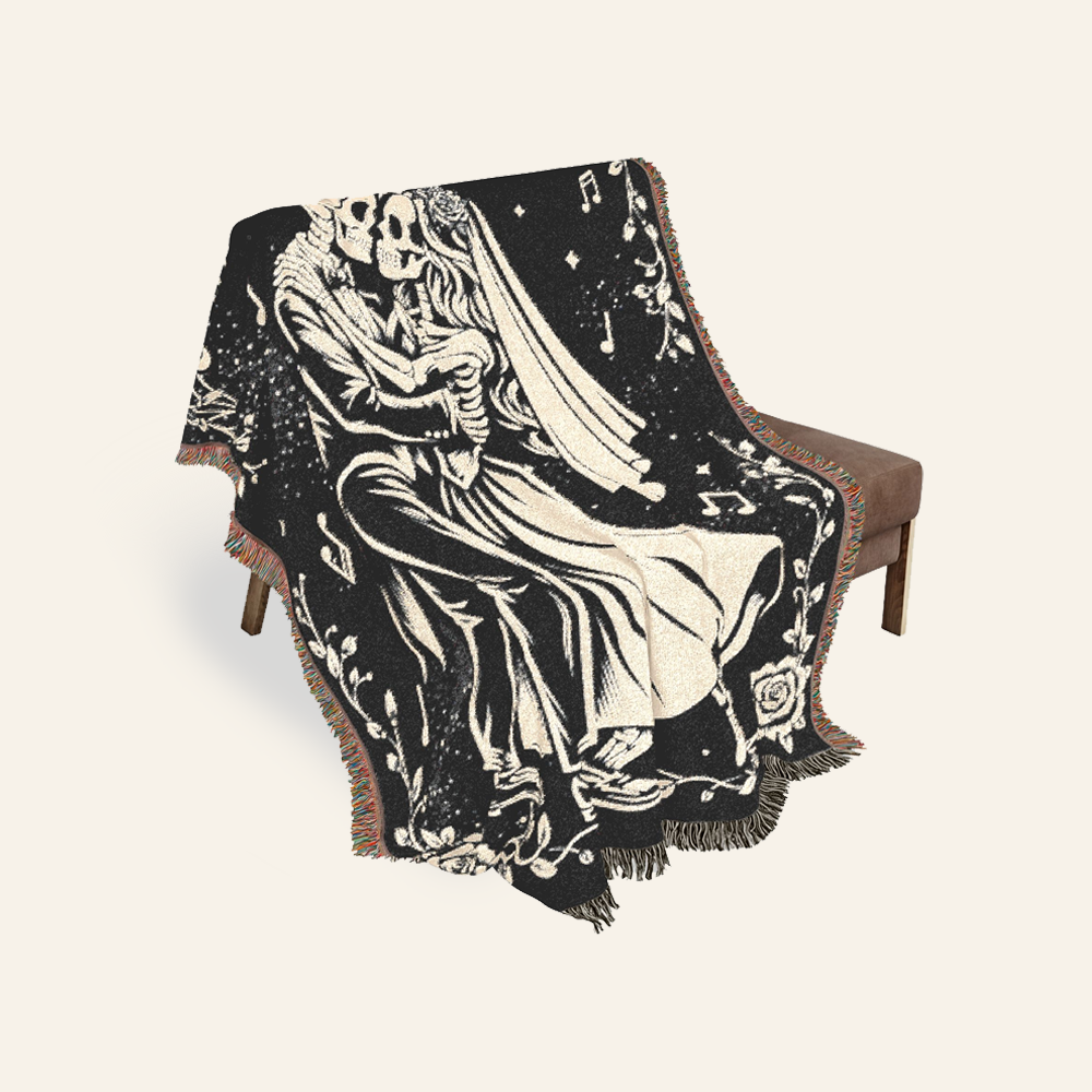Personalized Couple Til Death Promise Woven Blanket