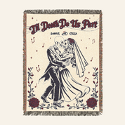 Personalized Couple Skeleton Woven Blanket