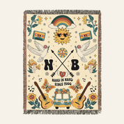 Personalized Retro Charm Woven Blanket
