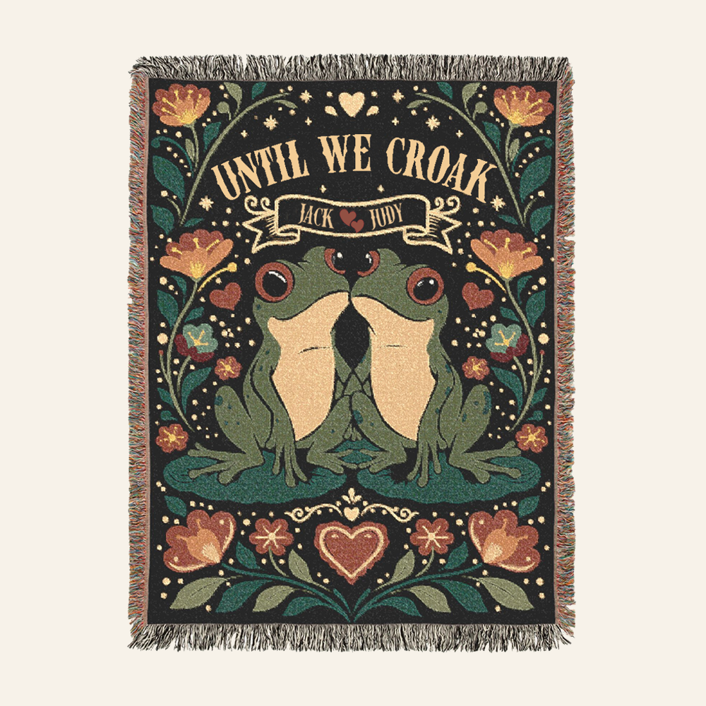Personalized Couple Until We Croak Woven Blanket
