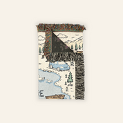 Personalized Adventure Lake Camping Woven Blanket