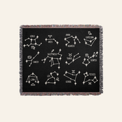 Personalized Astrology couple Ghost Woven Blanket
