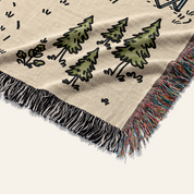 Personalized Adventure Lake Camping Woven Blanket